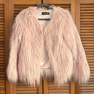 Blush Pink Faux Fur Jacket